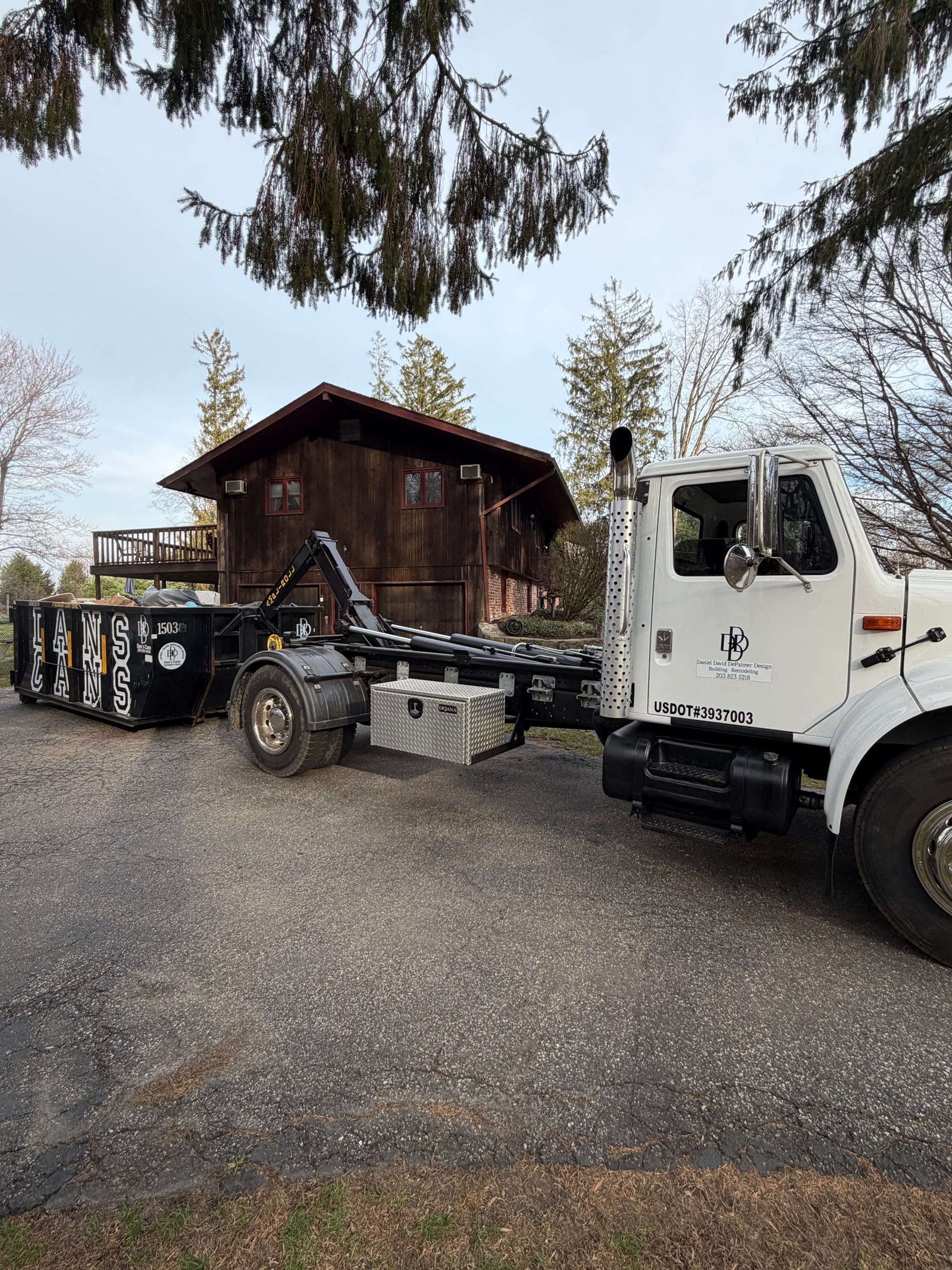 Dans Cans dumpster rental supporting a Connecticut cleanup or renovation project